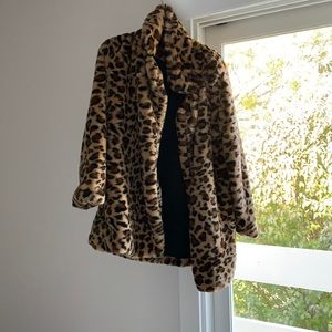 Cheetah velvet coat